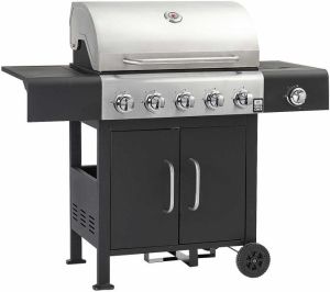 Gratar Gaz Grill Chef Landmann Trendy, 5+1 Arzatoare, Gratar Fonta, Husa Inclusa-1